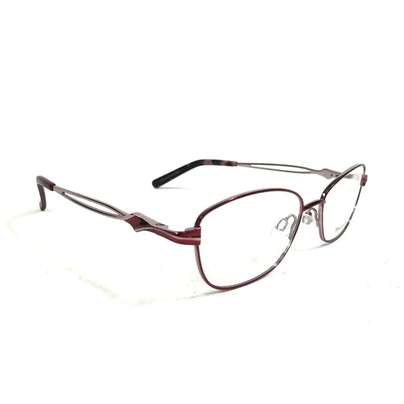 Titanium 220 T220-04 COL 30 Eyeglasses Frames Red Oval Full Rim 55-18-135